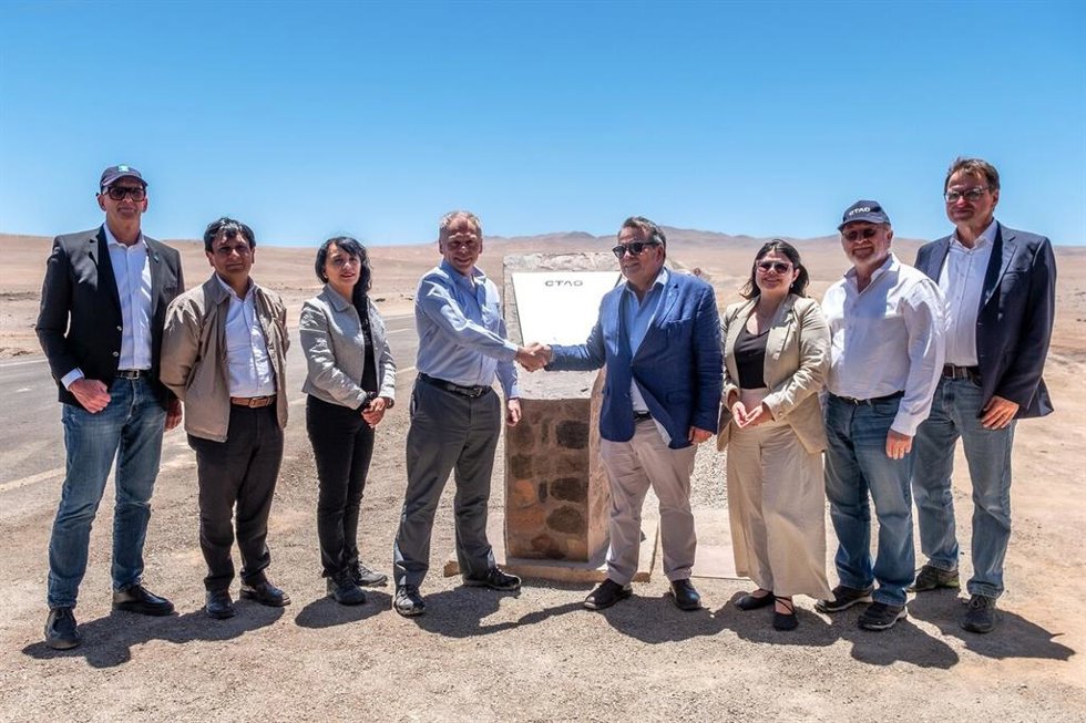 Inauguración del monumento de cápsula del tiempo de CTAO-Sur.