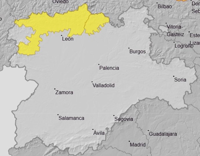 Aviso por nevadas en la Cordillera Cantábrica en León y Palencia.
