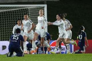 Archivo - Caroline Elspeth Lillias Weir of Real Madrid CF celebrates a goal during the UEFA Women’s Champions League 2025/26 League Phase MD3, football match played between Real Madrid CF and Paris FC at Alfredo Di Stefano stadium on November 11, 2025, in