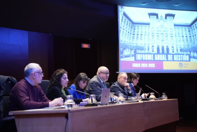 Torralbo interviene en la presentación al Claustro de la Universidad de Córdoba del Informe de Gestión 2024-2025.