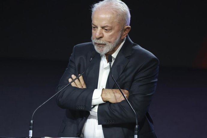 November 20, 2025, Sao Paulo, Sao Paulo, Brasil: Sao Paulo (SP), 11/20/2025 - Salon/Automobile/Lula/SP - Luiz Inacio Lula da Silva, President of Brazil, during a speech at the opening of the 2025 International Auto Show, the event is held at Anhembi, city