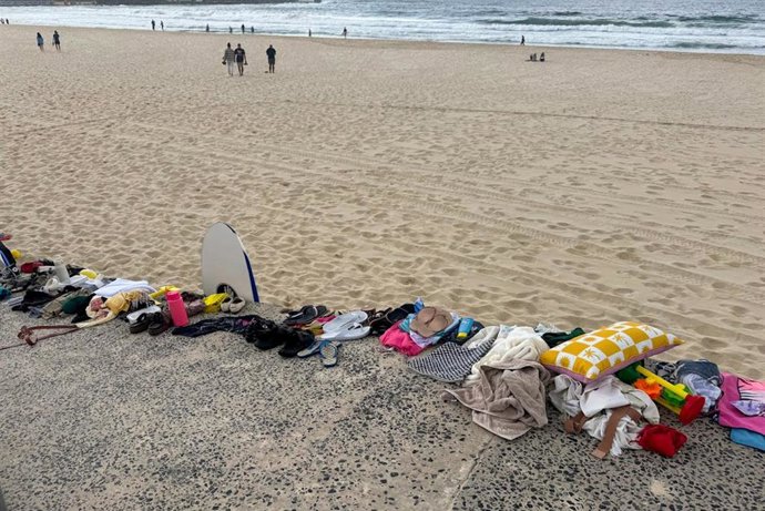 Fotografía de archivo de un memorial en recuerdo de las víctimas del ataque contra una fiesta judía en la playa de Bondi, en Sídney, Australia (archivo)