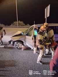 Un herido tras un accidente en la A-7 en Málaga