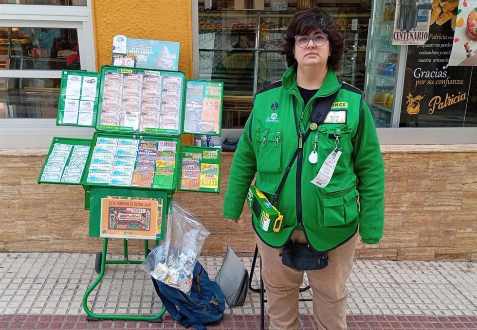 Carmen Jezabel García vendedora de la ONCE