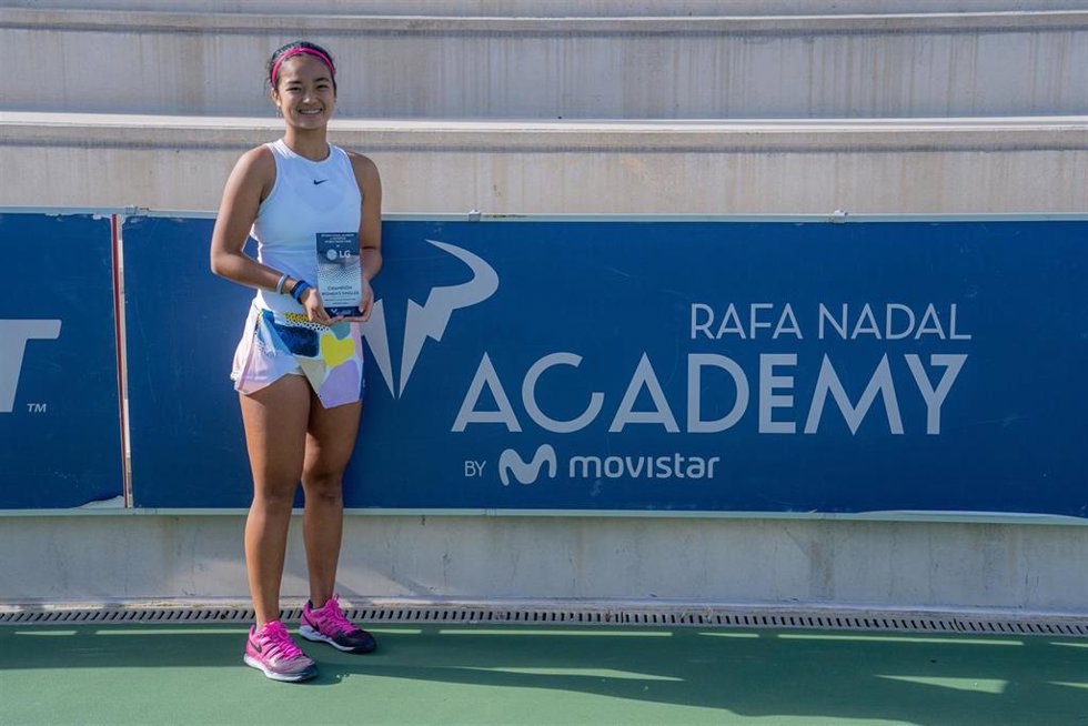 Archivo - La tenista Alex Eala en la Rafa Nadal Academy by Movistar.