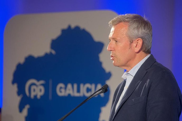 Archivo - El presidente del Partido Popular de Galicia, Alfonso Rueda,  en un acto de partido. 