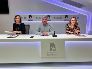 El segundo teniente de alcalde y concejal de Urbanismo del Ayuntamiento de Guadalajara, Alfonso Esteban, en rueda de prensa.