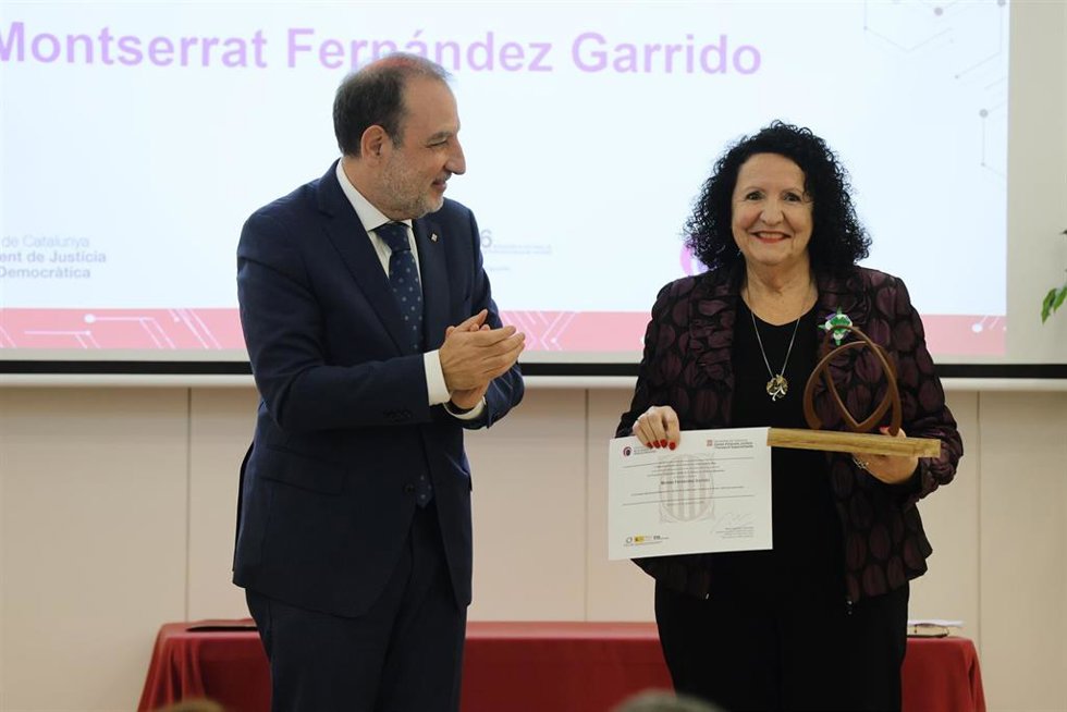 La abogada Montserrat Fernández, premiada por el Observatori de Justícia en Violncia Masclista