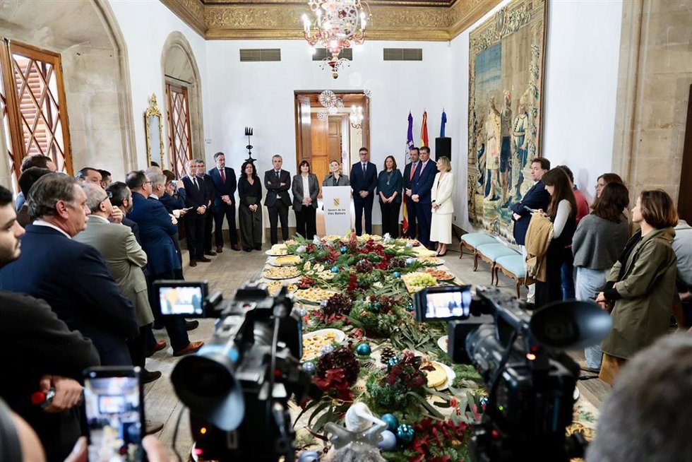 Recepción de Navidad a los periodistas en el Consolat de Mar.