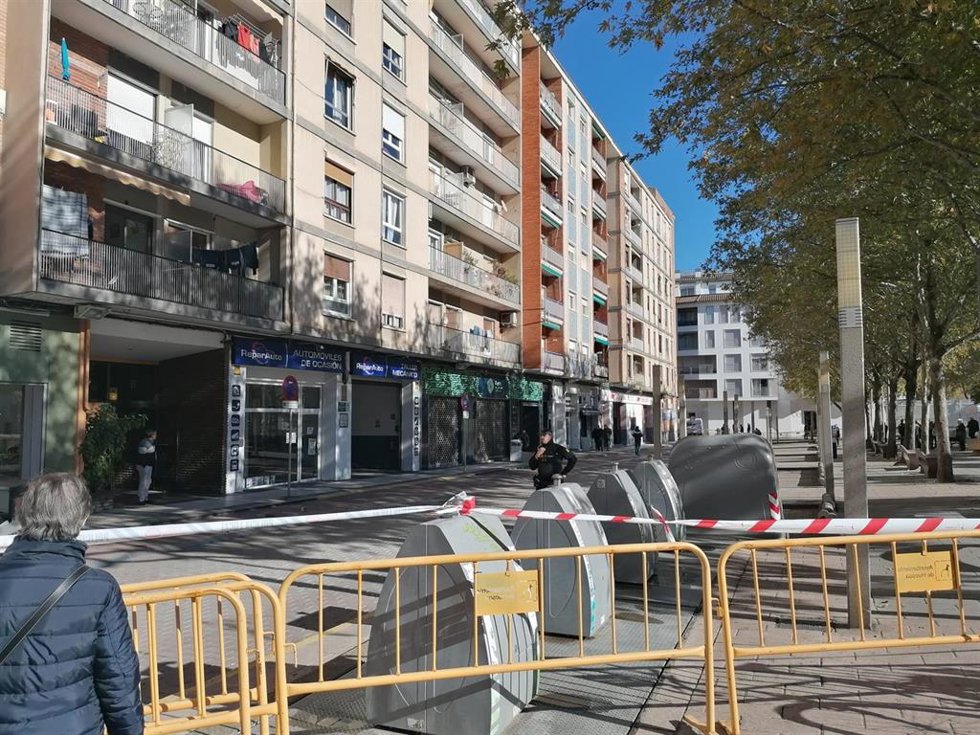 Imagen de archivo de las fincas afectadas por los desalojos de la plaza Santa Clara de Huesca. 