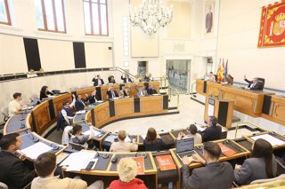 Pleno de presupuetos en la Diputación de Alicante.