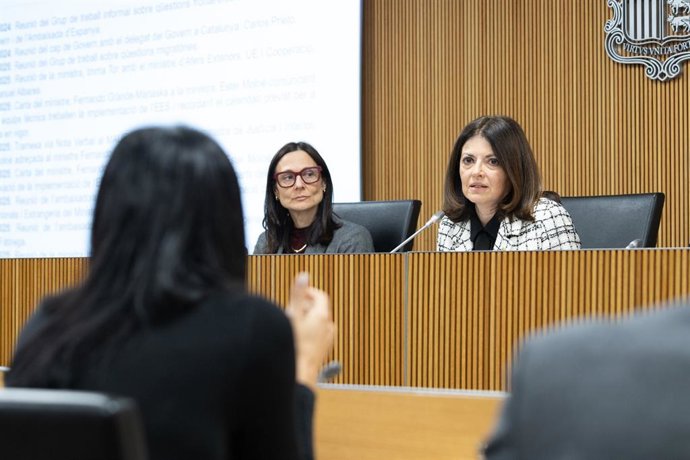 Molné y Tor durante la comparecencia en el Consell General.