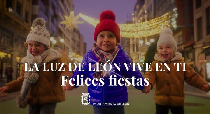 Imagen del vídeo institucional con el que el Ayuntamiento de León felicita las fiestas navideñas.