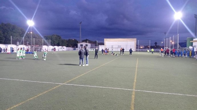 Anexo del Campo de la Juventud con la nueva iluminación LED instalada por el Ayuntamiento de Jerez de la Frontera (Cádiz)