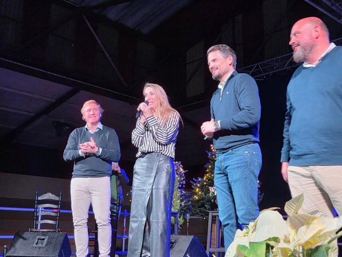 María Guardiola interviene  en el cierre de campaña en Badajoz