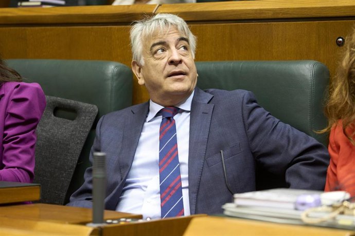Archivo - El presidente del PP vasco, Javier De Andrés, durante un pleno en el Parlamento vasco