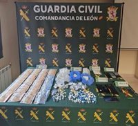 Operación antidroga en León: dos detenidos y 1,3 kilos de coca intervenidos