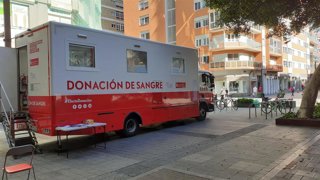Unidad móvil de donación de sangre
