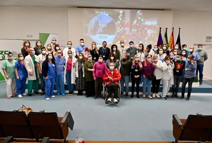 Premiados en el Concurso de Decoración de Navidad del Hospital Clínico de Málaga.