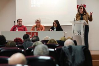 La secretaria general del PSOE de Granada capital, Raquel Ruz, interviene en la asamblea de la Comisión Ejecutiva Municipal.
