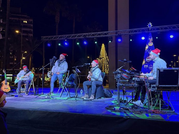 Concierto de villancicos en el centro de Almería.