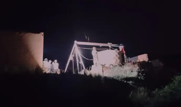Entrada a la mina Haití, en donde ha fallecido un hombre de 67 años