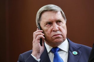 TURKMENISTAN, ASHGABAT - DECEMBER 12, 2025: Russian President Putin's adviser Yuri Ushakov at the 2025 International Peace and Security Forum marking the UN's ''International Year of Peace and Trust'' (2025) and the 30th anniversary of Turkmenistan's neut