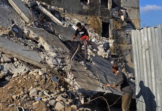 Imagen de archivo de destrucción en Gaza por los bombardeos israelíes 