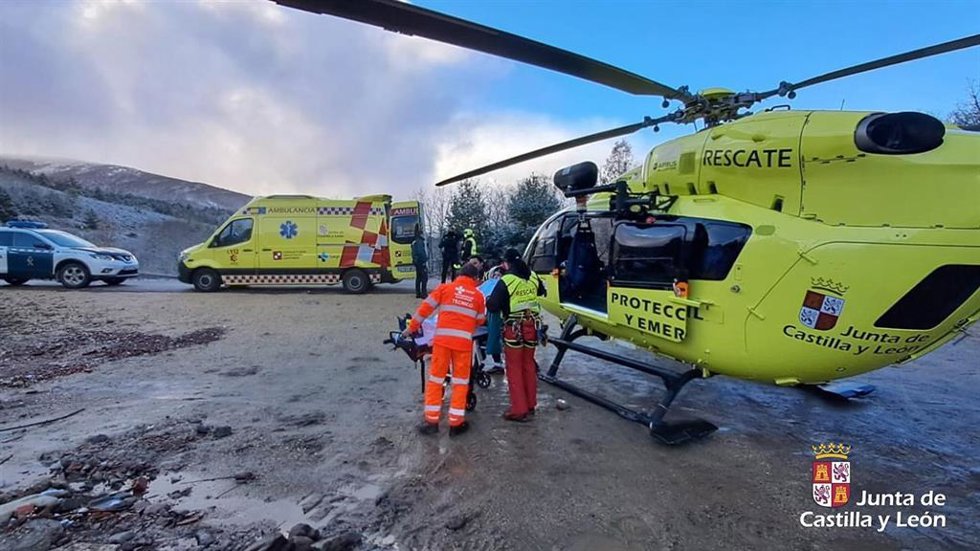 Rescatada una montañera herida en Pineda de la Sierra (Burgos).