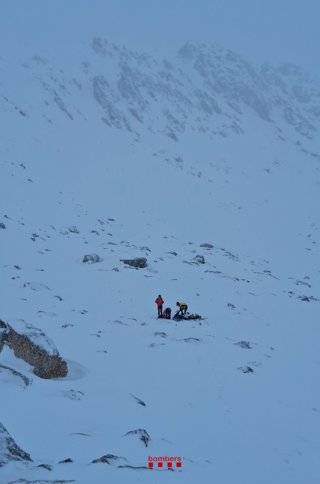 Zona on s'han rescatat als excursionistes.