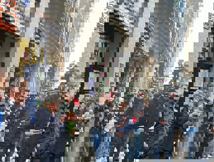 Administración de la calle Barquillo, en Madrid, donde ha caído íntegro el segundo premio de la Lotería.