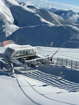 Telesilla de El Brañillín de la estación Valgrande-Pajares.