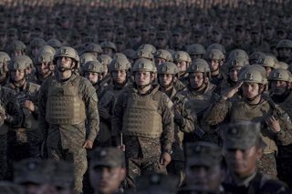 Archivo - Soldados en El Salvador en el marco de la política de seguridad contra las pandillas