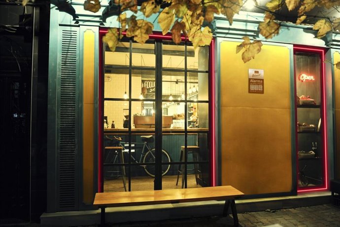 Negocio con alarma de Securitas Direct.