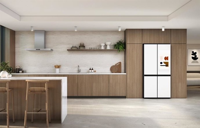 Nueva línea de frigoríficos Bespoke AI de Samsung para el CES 2026.