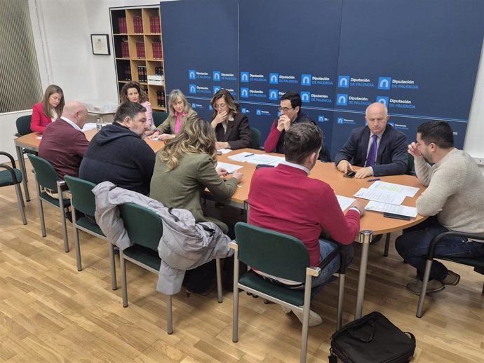 Reunión de la Junta de Gobierno de  la Diputación de Palencia.