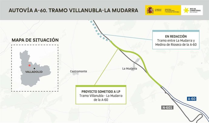Tramo Villanubla-La Mudarra de la A-60.