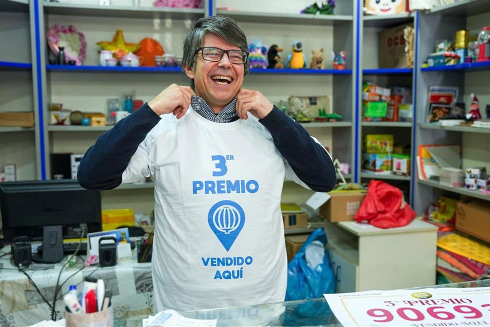 Iván Martín, gerente de la 'Lotería Tharsis' de Sevilla a 22 de diciembre de 2025