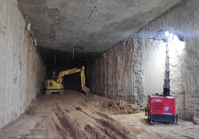 Obras de la línea 3 del Metro de Sevilla.