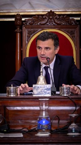 El alcalde de Cádiz, Bruno García, en el Pleno de aprobación de los presupuestos.