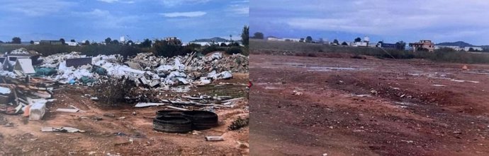 Escombros en Riba-roja de Túria