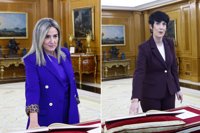 Elma Saiz y Milagros Tolón prometen sus cargos como ministras portavoz y de Educación ante Felipe VI