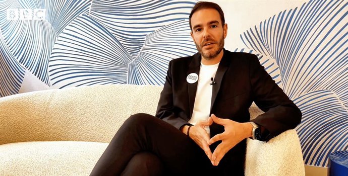 Castillo en un momento de la entrevista para la BBC