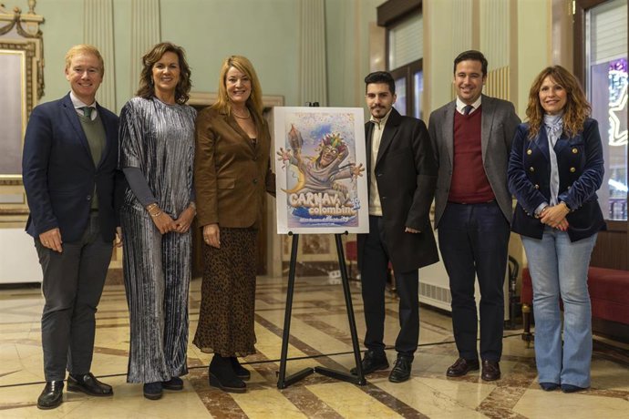 Presentación del cartel oficial del Carnaval Colombino 2026.