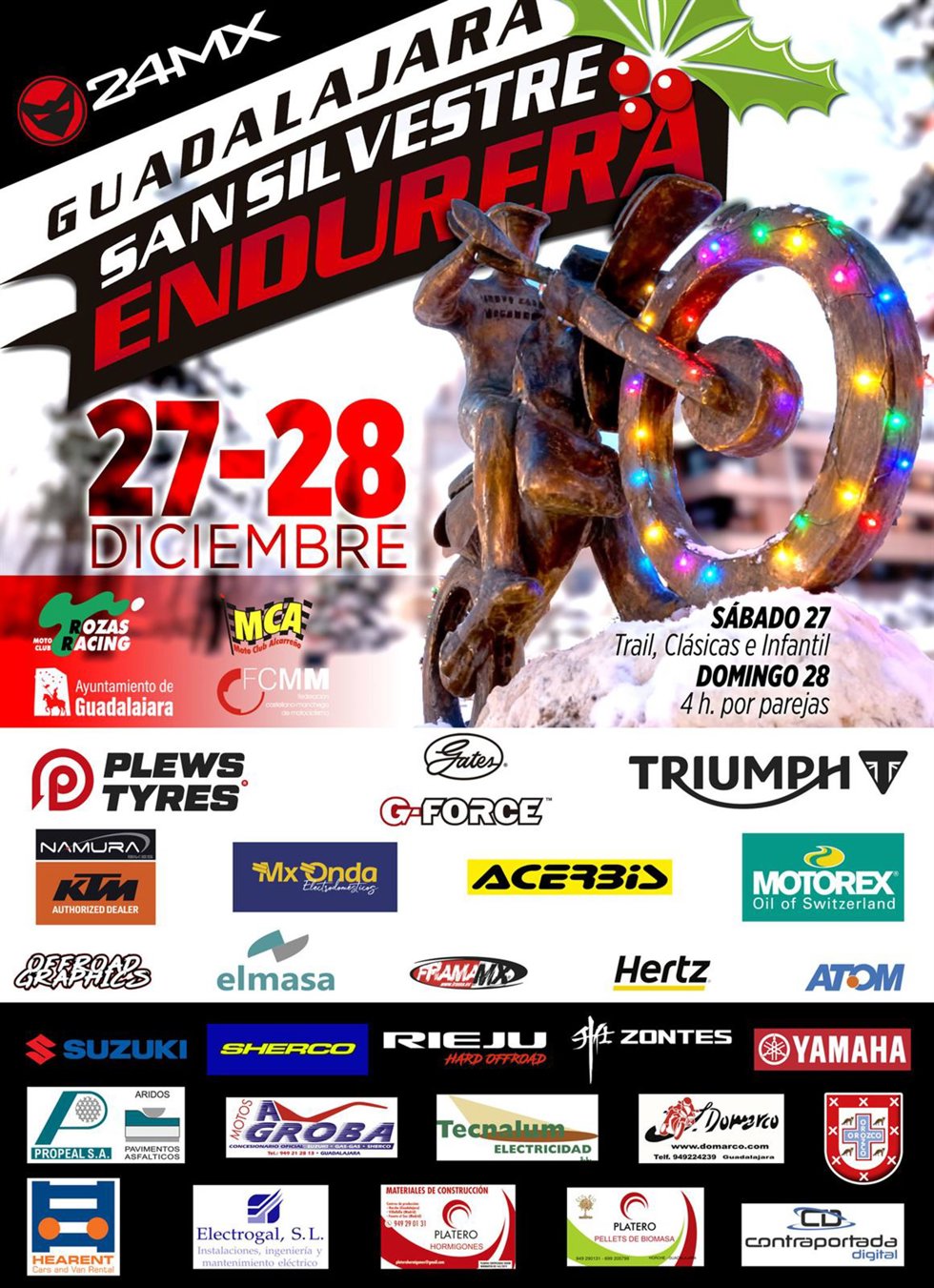 Cartel de la San Silvestre Endurera de Guadalajara.