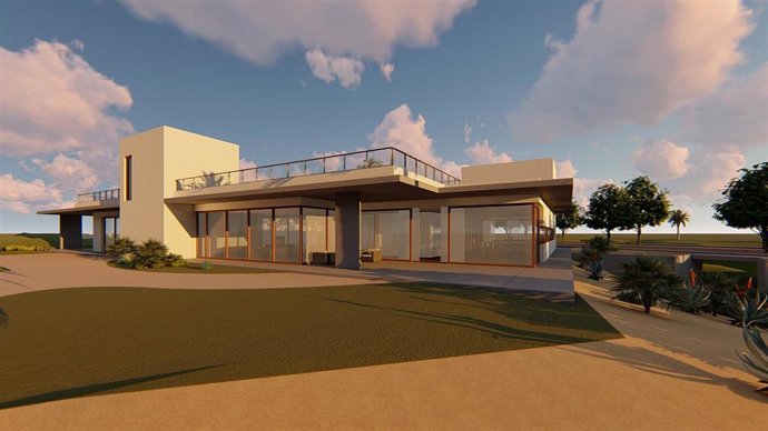 Imagen del diseño para la casa club de campo municipal 'Alborán Golf' de El Toyo, en Almería.