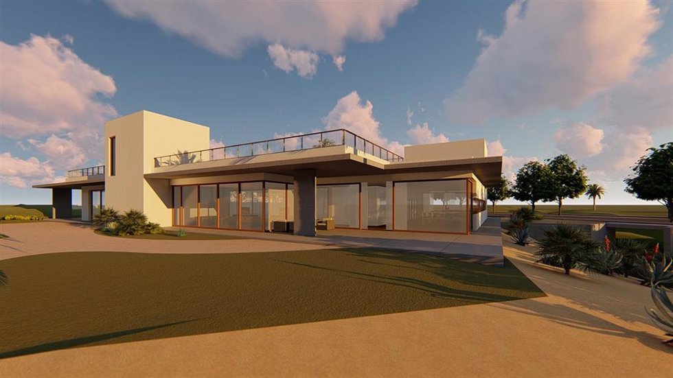 Imagen del diseño para la casa club de campo municipal 'Alborán Golf' de El Toyo, en Almería.
