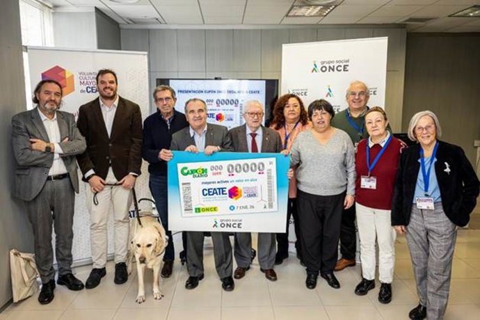 El cupón de la ONCE del 7 de enero de 2026 difunde la labor del CEATE con el lema 'Mayores activos, un valor en alza'