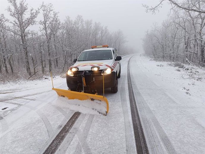 Situación de la carretera de acceso al Pico Villuercas en la provincia de Cáceres