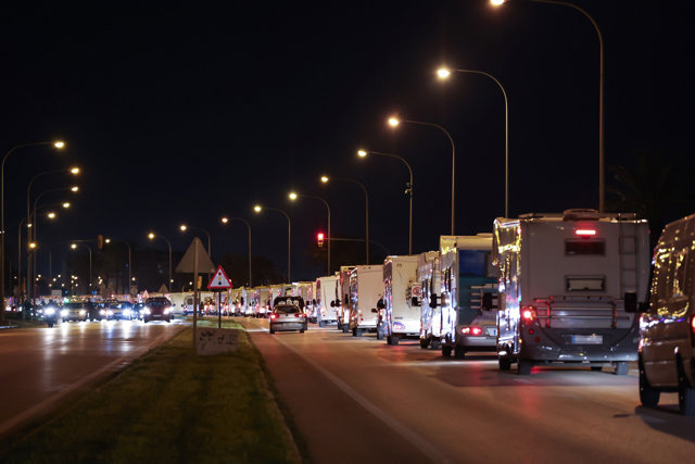 Protesta de caravanistas en Palma